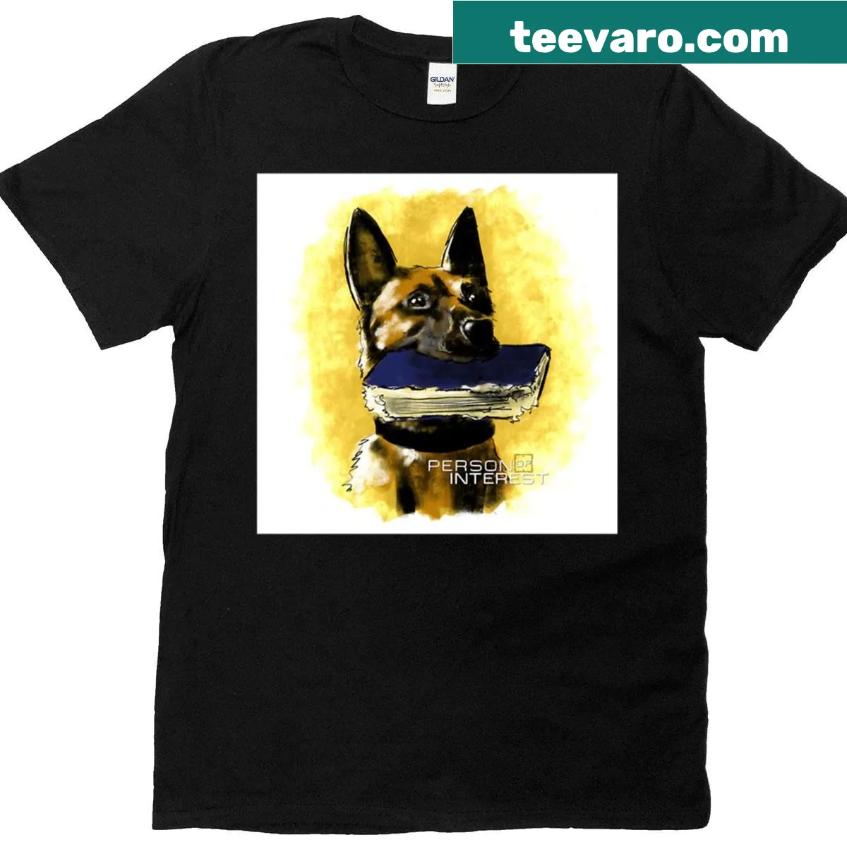 Humorous bear-themed graphic for a Person Of Interest t-shirt — on a men's t-shirt