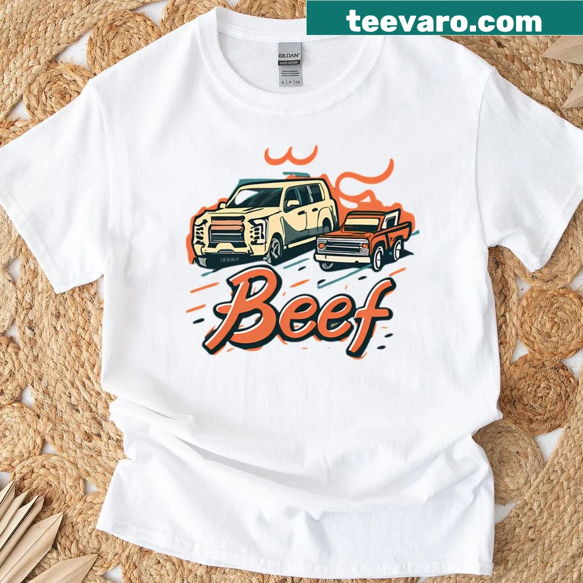 T-shirt featuring artwork inspired by the Beef TV show — on a men's t-shirt