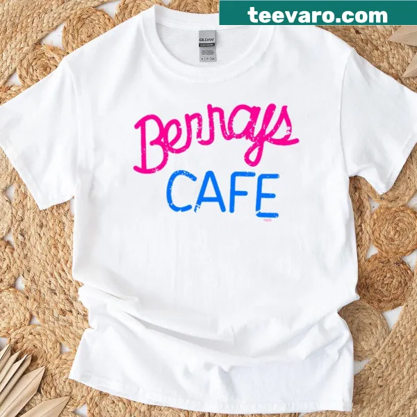 Hand-lettered t-shirt design inspired by Bernay's Cafe