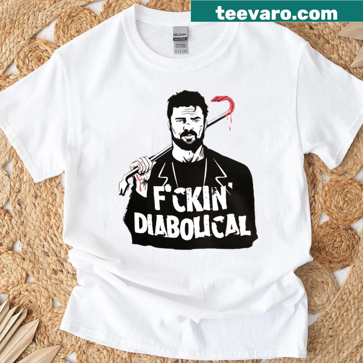 Billy Butcher graphic T-shirt inspired by a popular series. — on a men's t-shirt