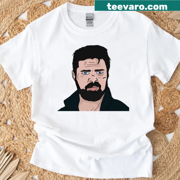 T-shirt featuring bold typography of Billy Butcher from The Boys