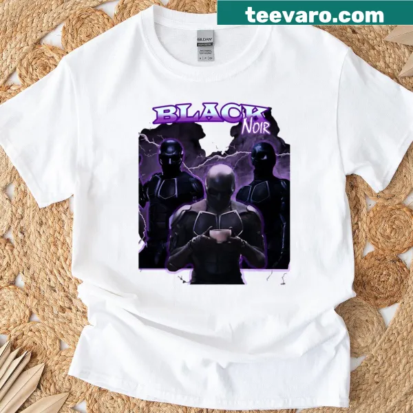 Vintage-style T-shirt featuring Black Noir design from The Boys