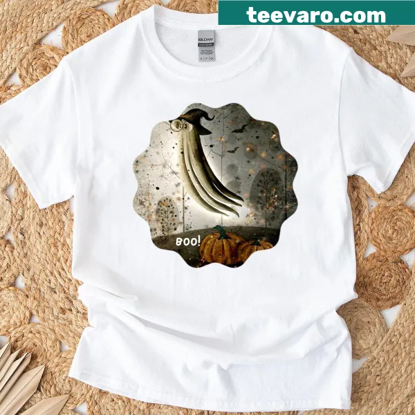 Boo Halloween oversized tee with bold typography