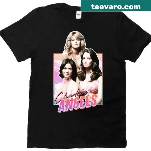 Retro Charlie's Angels t-shirt featuring iconic 80s design