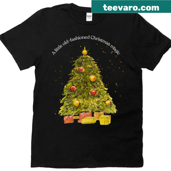 Christmas T-shirt featuring a beautifully illustrated Christmas tree