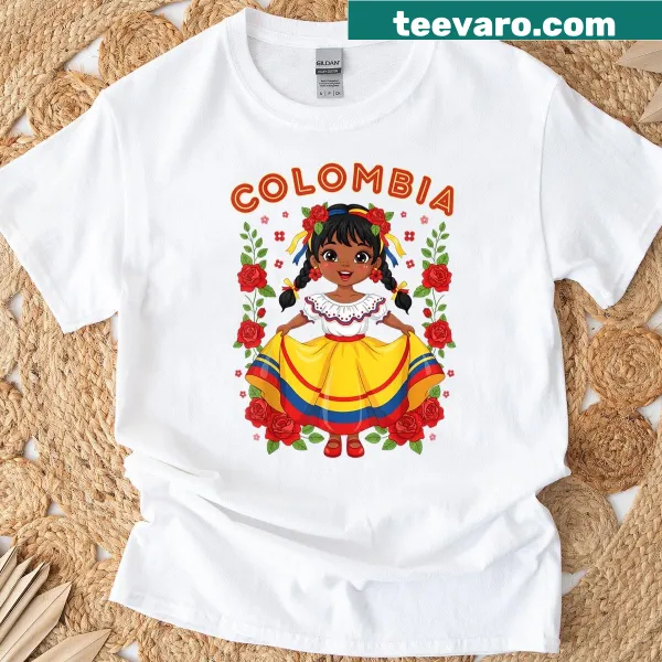 T-shirt celebrating Colombian culture for girls with inspiring text