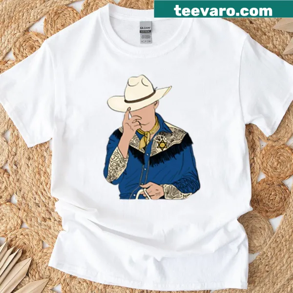 T-shirt featuring Cooper Howard from Fallout.