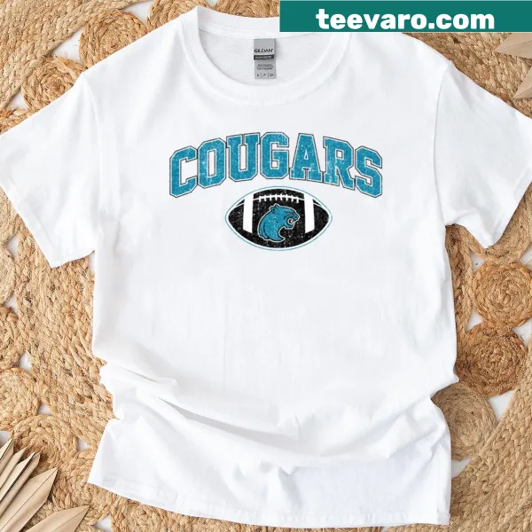 Cougars Football Playmakers variant graphic on a T-shirt