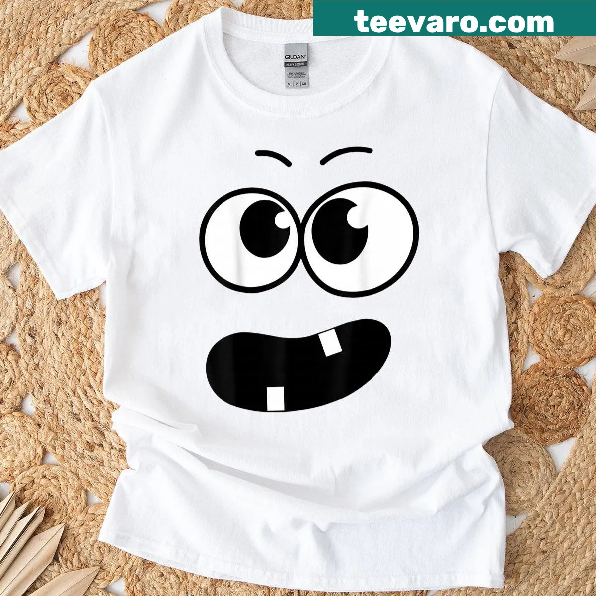 Halloween t-shirt featuring a creepy carrot character design — on a men's t-shirt