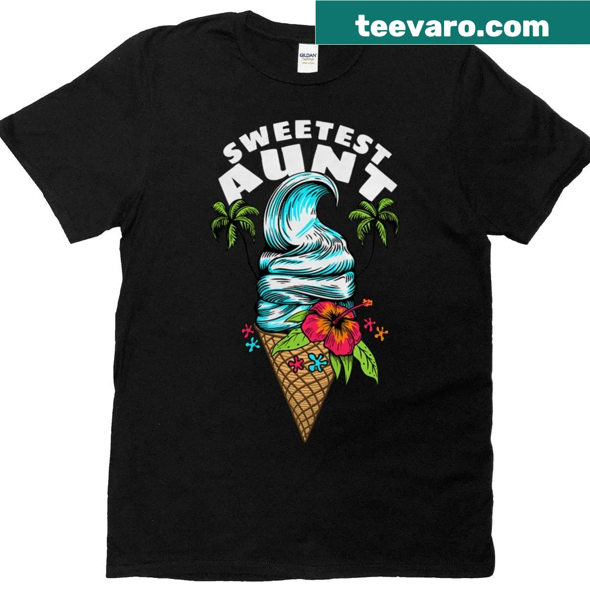 Cute T-shirt for the sweetest aunt with a fun saying — on a men's t-shirt