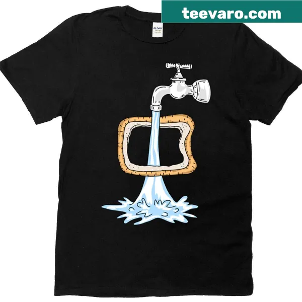 Playful t-shirt featuring a design of drained bread crusts.