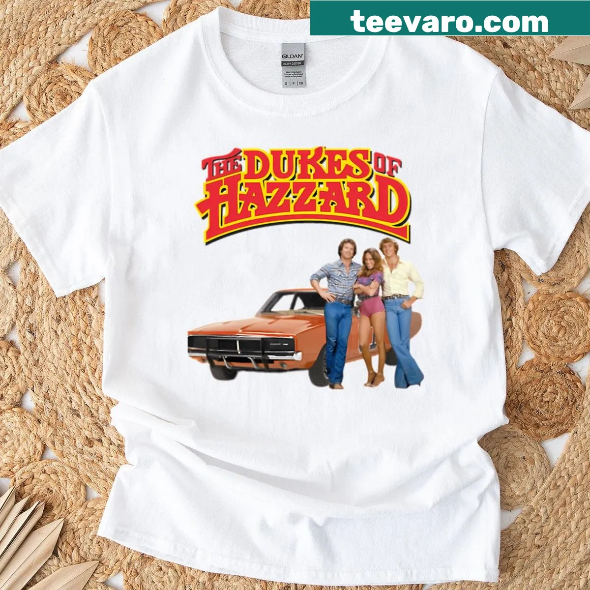 Nostalgic Dukes of Hazzard T-shirt with a vintage design — on a men's t-shirt
