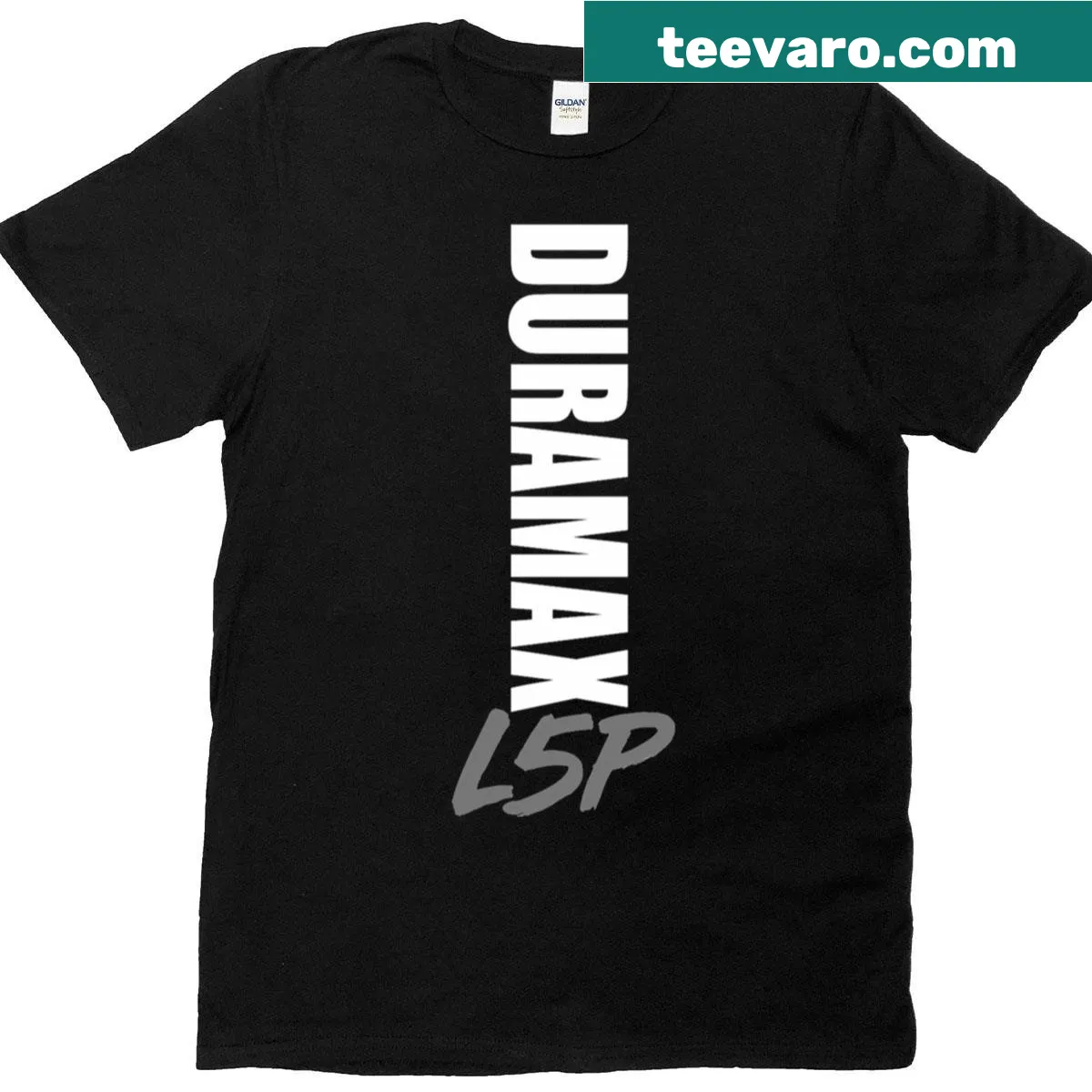 Oversized T-shirt featuring a Duramax L5P diesel truck design — on a men's t-shirt