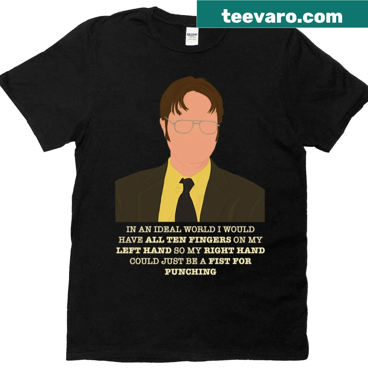 Humorous quote t-shirt inspired by Dwight from The Office — on a men's t-shirt