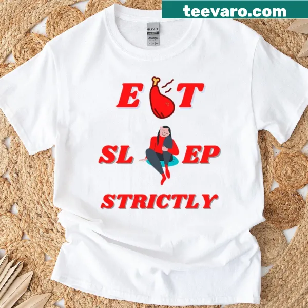 T-shirt featuring a chicken leg graphic and humorous text