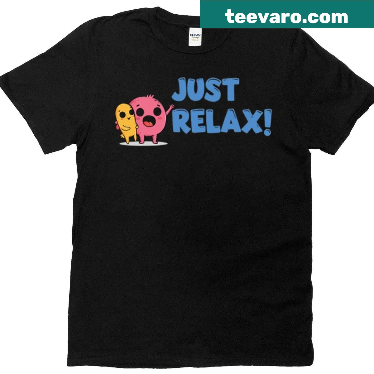 Cartoon bat flying joyfully on a cheerful t-shirt — on a men's t-shirt