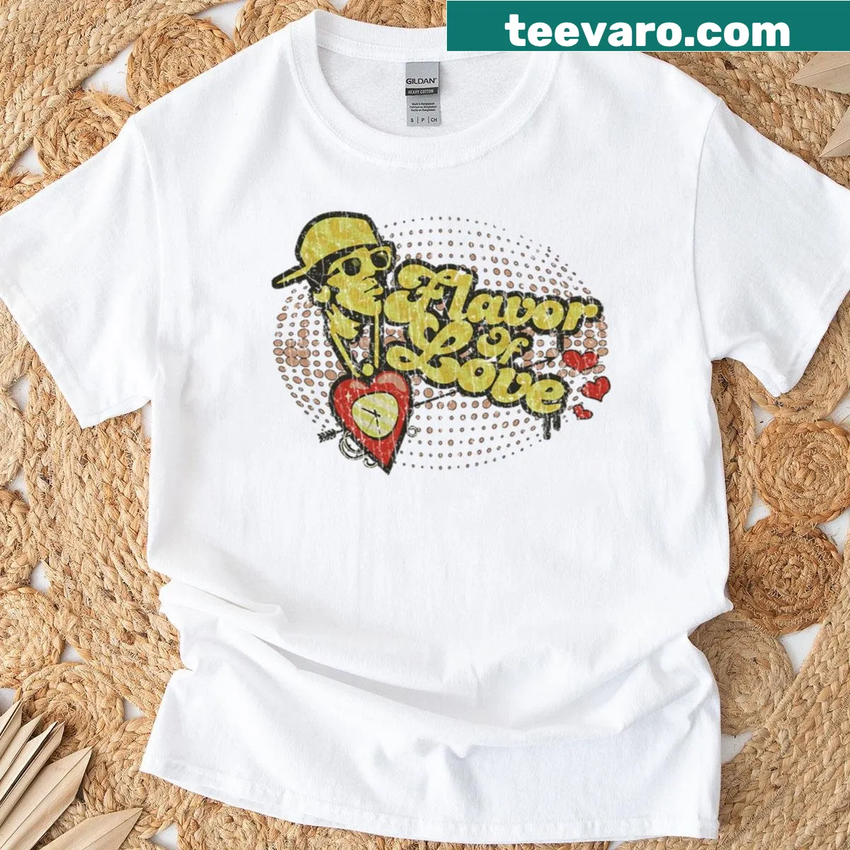 Vintage-style T-shirt inspired by Flavor Of Love 2006 series — on a men's t-shirt