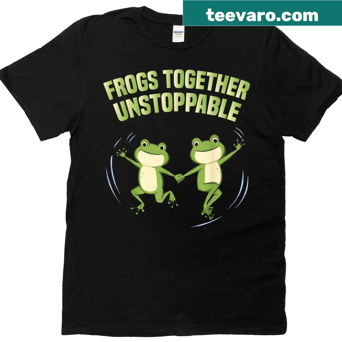 Vintage-inspired design celebrating frogs and community spirit. — on a men's t-shirt