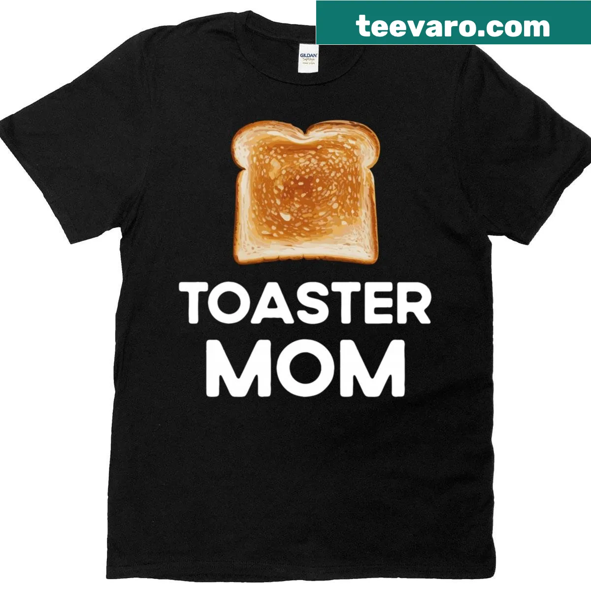Funny toaster mom costume t-shirt with humorous toast graphic — on a men's t-shirt