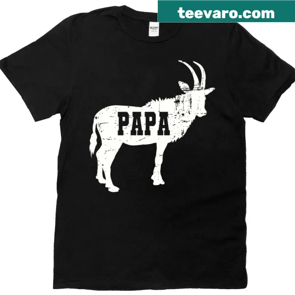 Vintage Goat Papa t-shirt with humorous design for grandpas