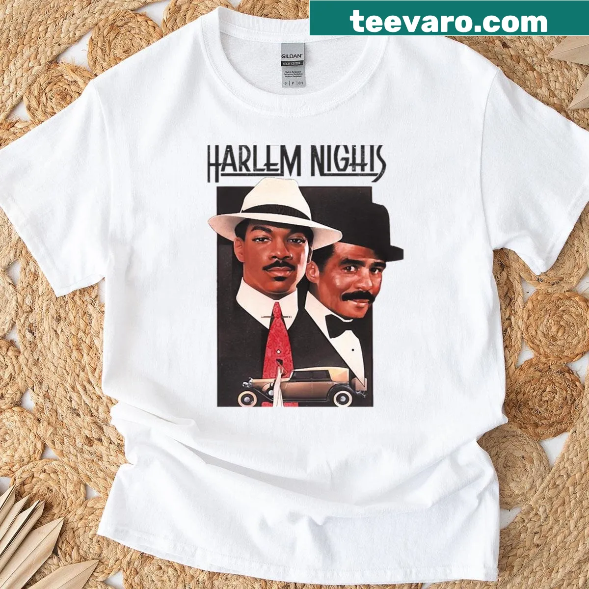 Illustration of Harlem nightlife on a t-shirt — on a men's t-shirt