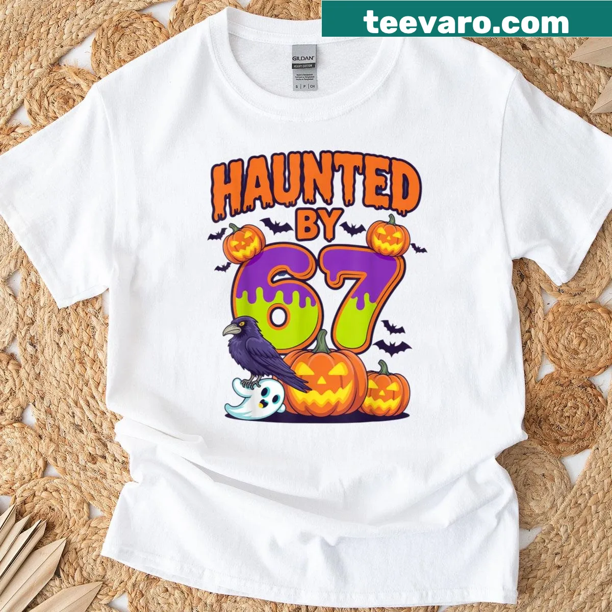 Halloween-themed graphic with humorous ghost design — on a men's t-shirt