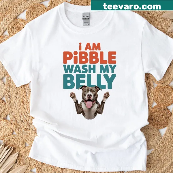 Funny dog t-shirt featuring a pitbull meme and humorous phrase