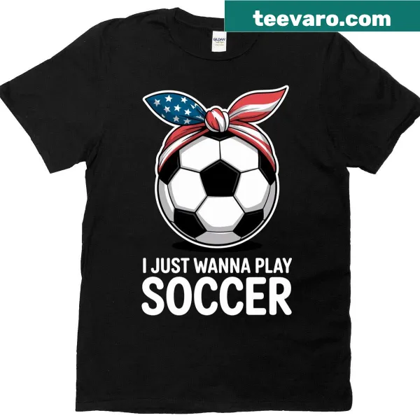 Soccer-themed t-shirt with a soccer ball graphic and playful text