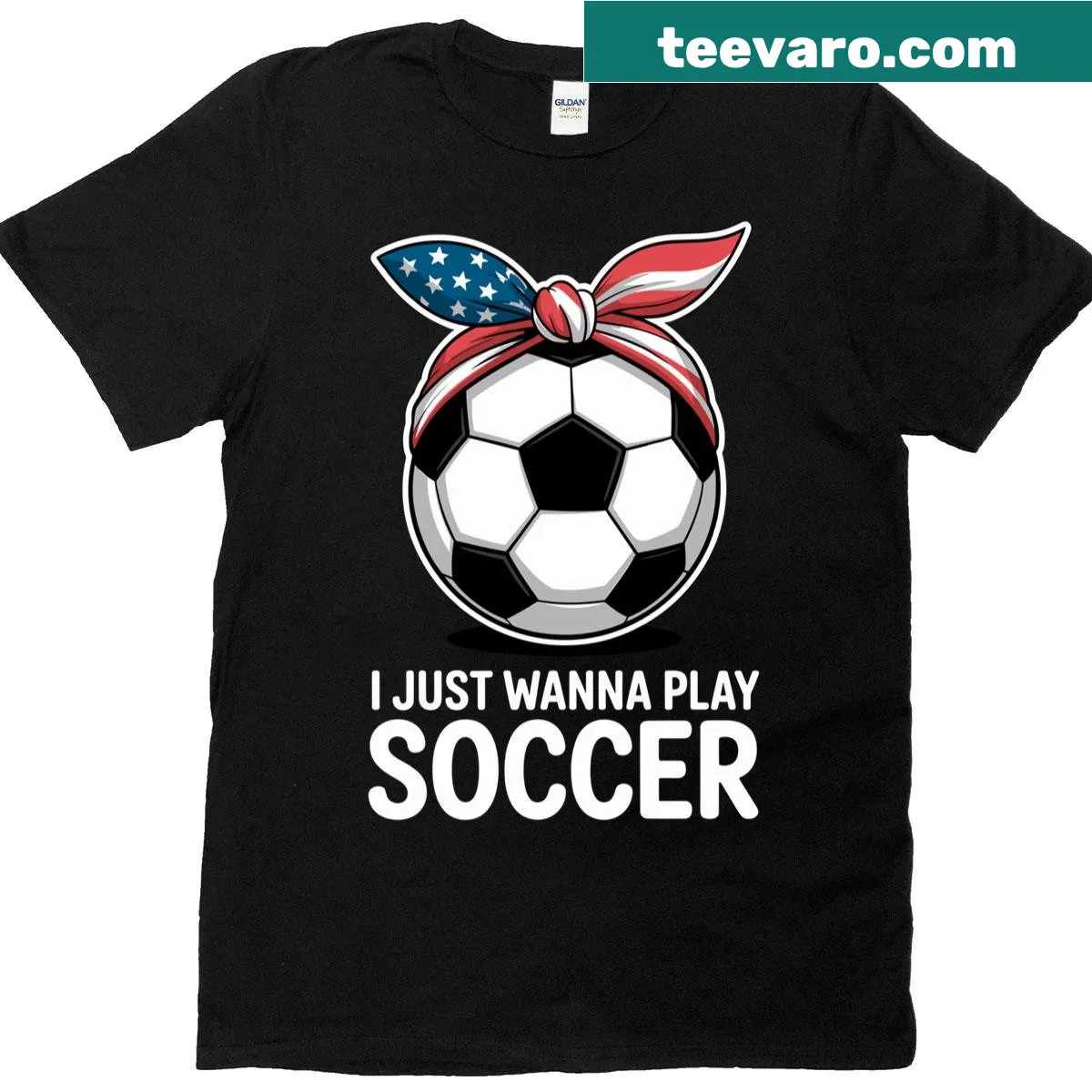 Soccer-themed t-shirt with a soccer ball graphic and playful text — on a men's t-shirt