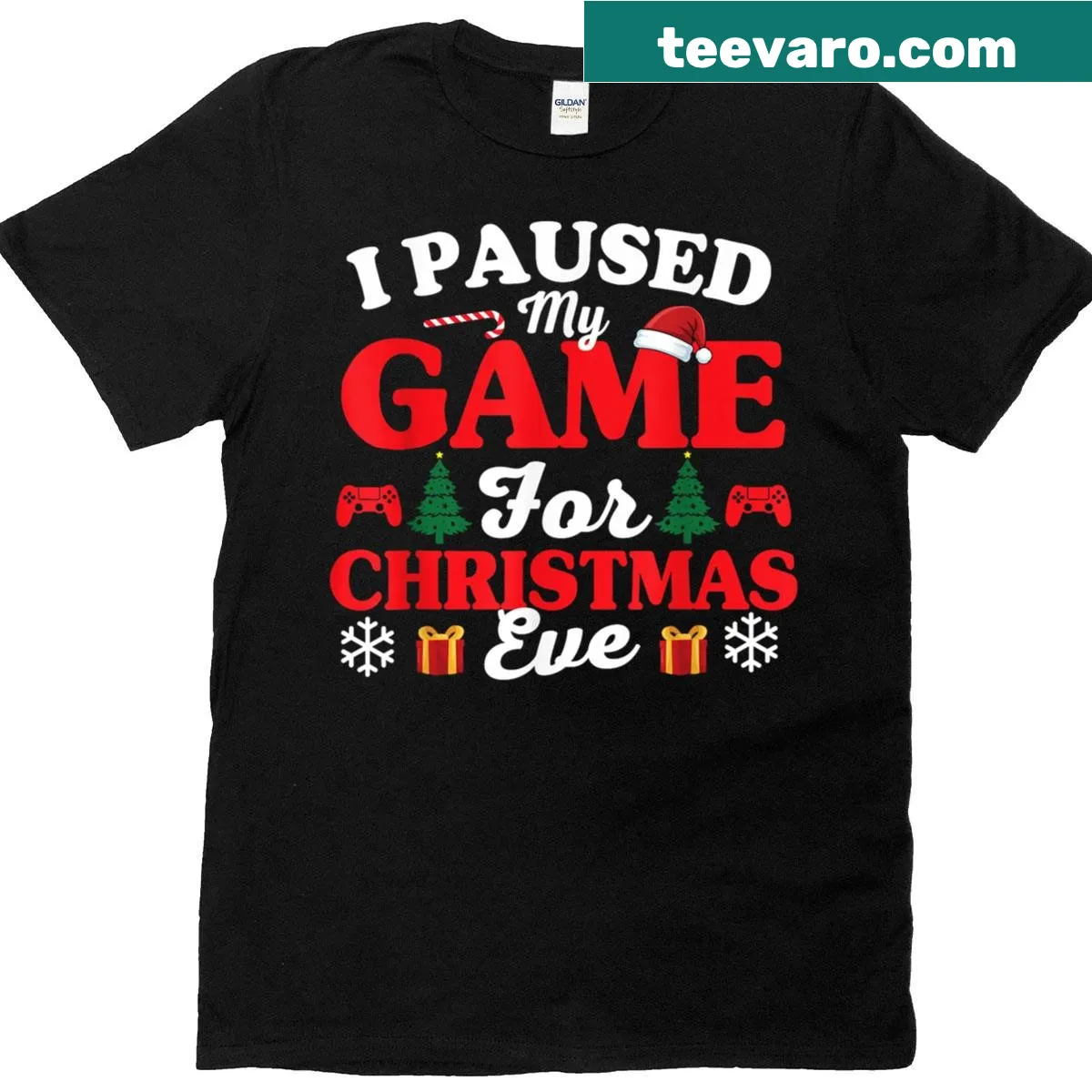 Funny T-shirt with a gaming phrase for Christmas Eve — on a men's t-shirt