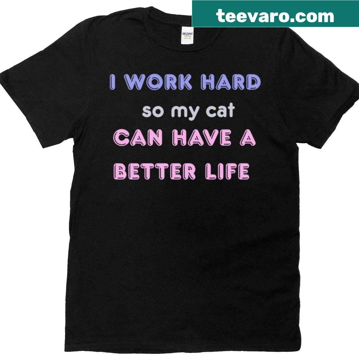 Oversized T-shirt with a cat lover saying — on a men's t-shirt