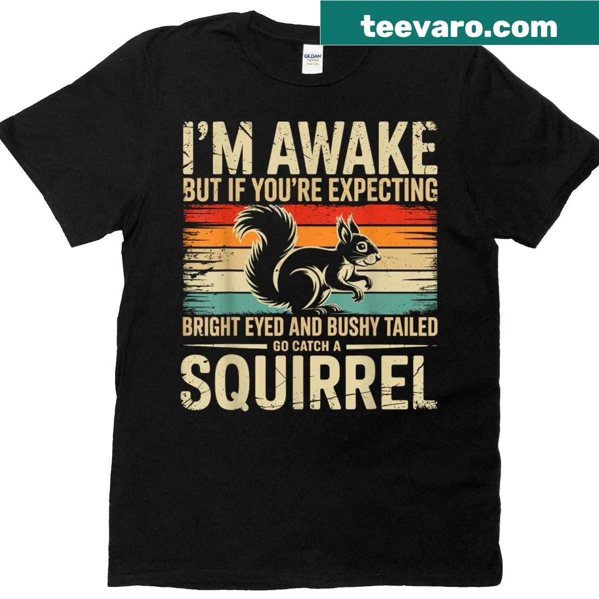 Sarcastic t-shirt about waking up and mornings — on a men's t-shirt