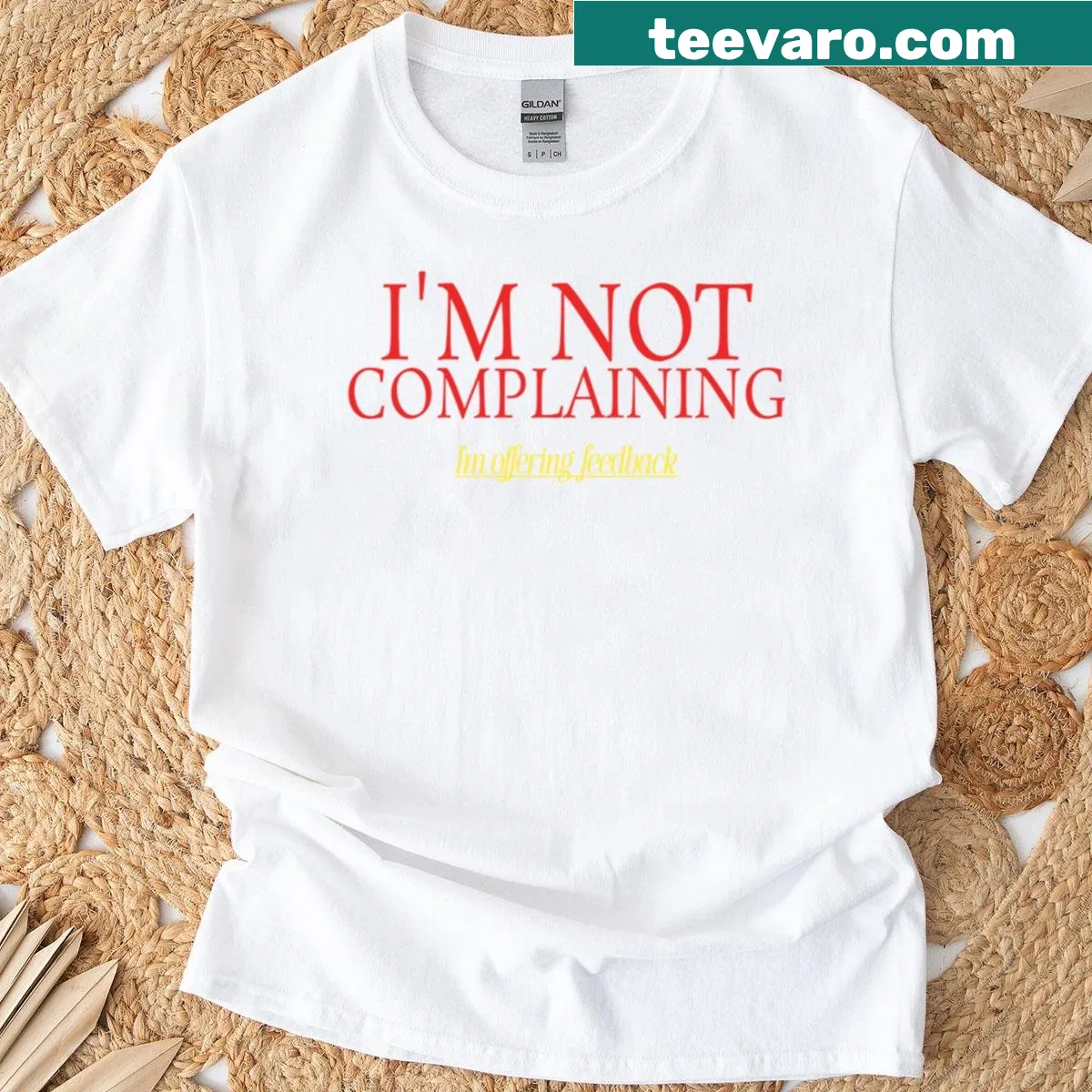 Witty t-shirt with the phrase 'I'm Not Complaining' for humor lovers — on a men's t-shirt