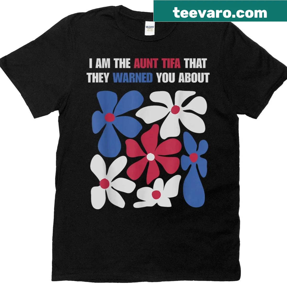Hand-lettered text shirt about being an aunt — on a men's t-shirt