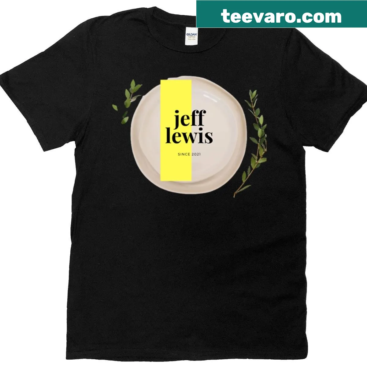 T-shirt featuring a playful design inspired by Jeff Lewis and his TV show. — on a men's t-shirt