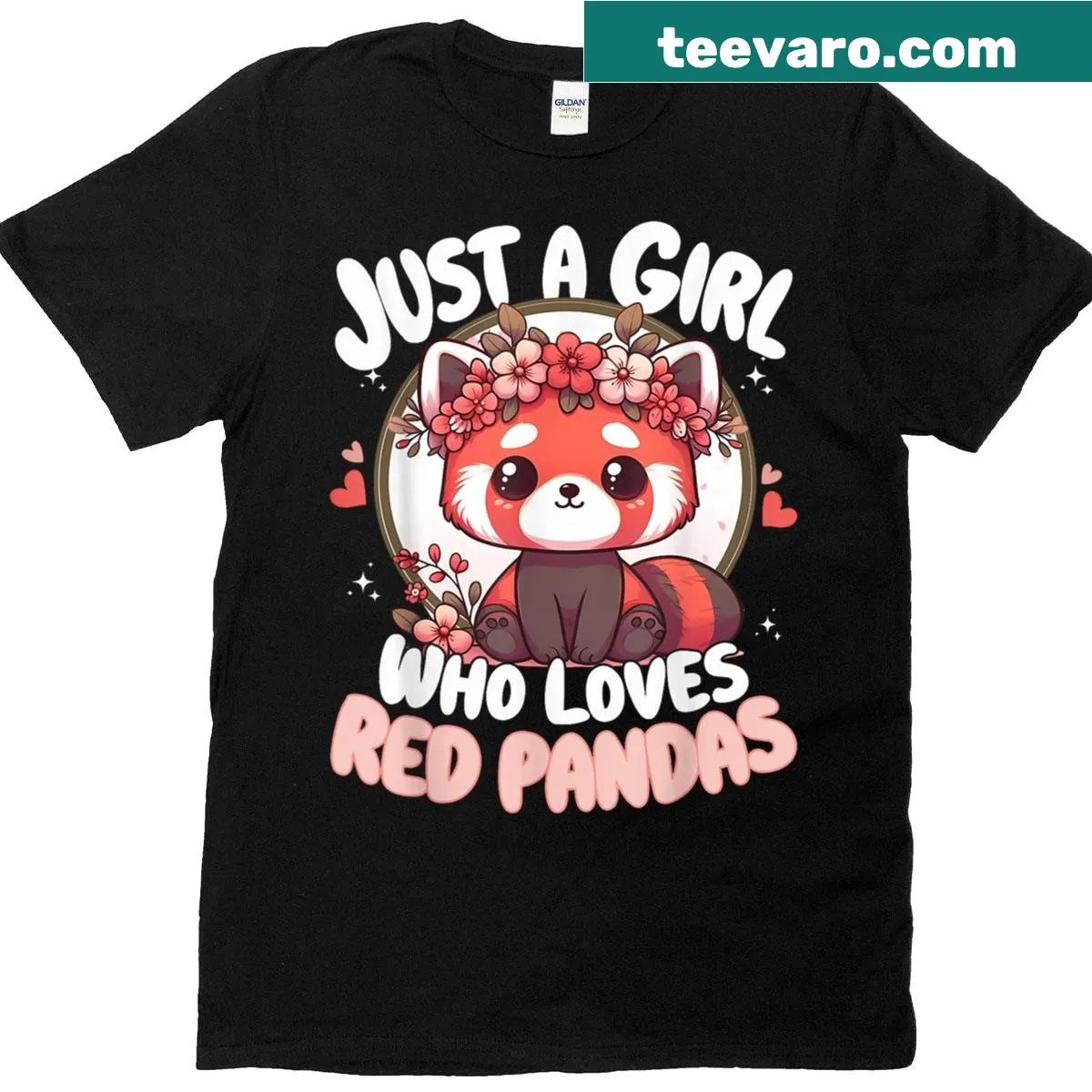 Cute T-shirt featuring a red panda graphic for animal lovers — on a men's t-shirt