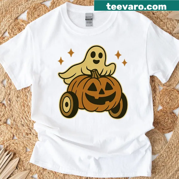 Playful Halloween-themed T-shirt with spooky design