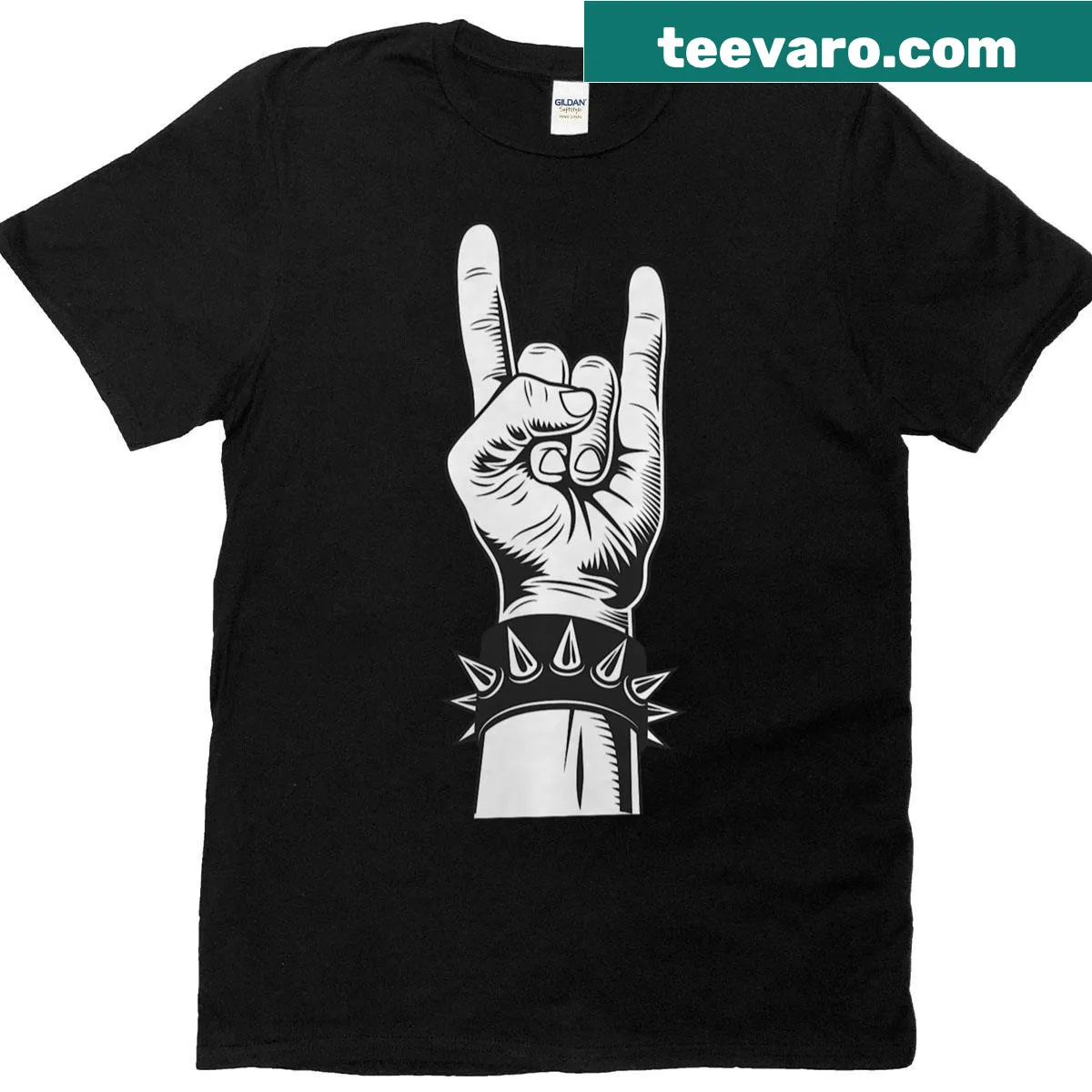 Devil salute fork and french fries illustration on a humorous t-shirt — on a men's t-shirt