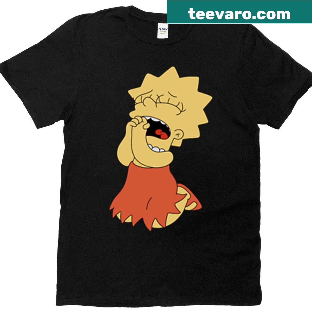 Image of Lisa Simpson pleading on T-shirt — on a men's t-shirt