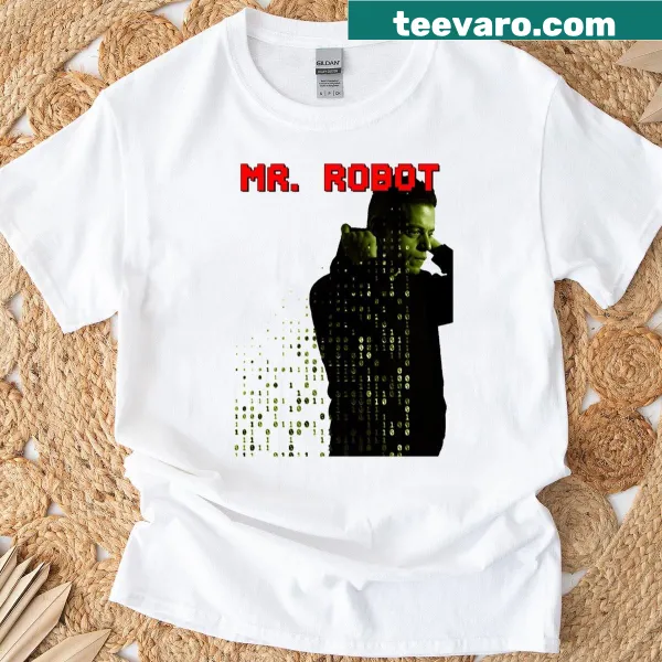 Minimalist design featuring bold typography inspired by Mr. Robot