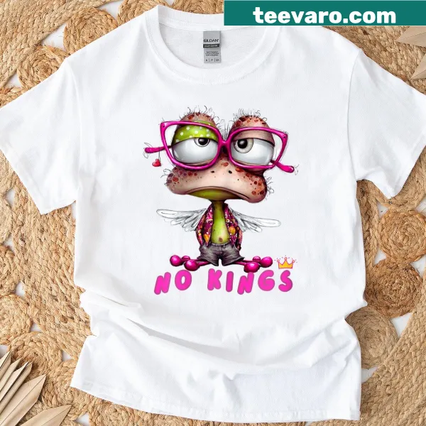 Frog illustration with a protest slogan on a T-shirt for women.