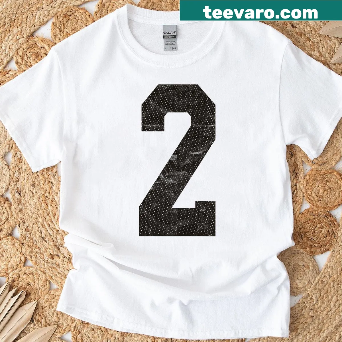 Sports-themed t-shirt with 'Number 2' for a birthday celebration — on a men's t-shirt