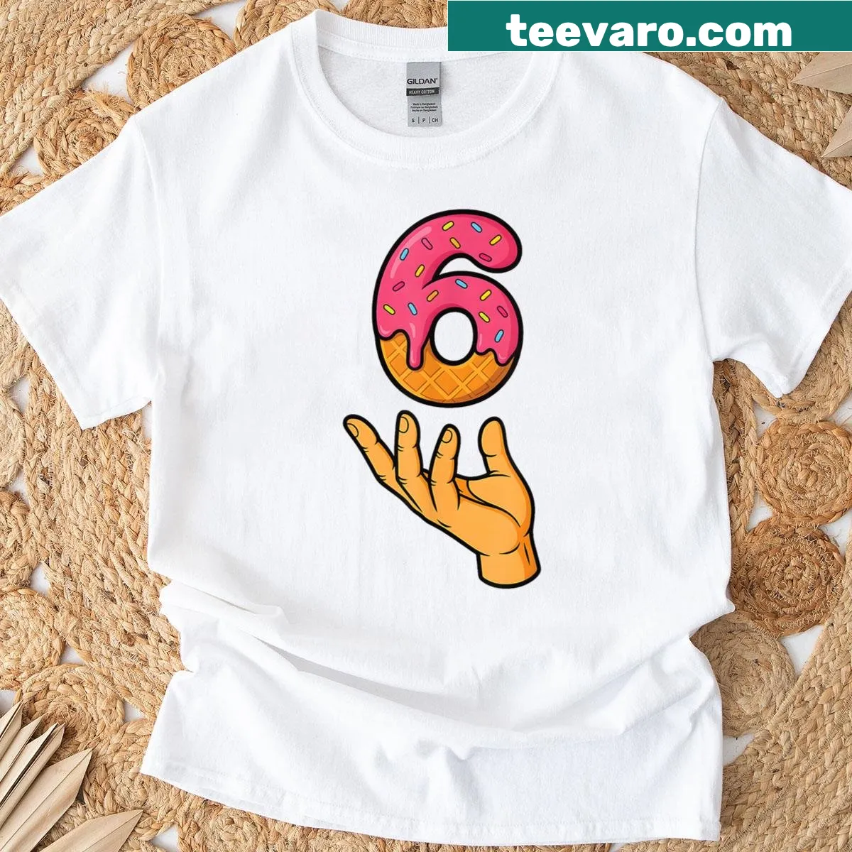 Halloween costume t-shirt featuring Number 6 meme design — on a men's t-shirt