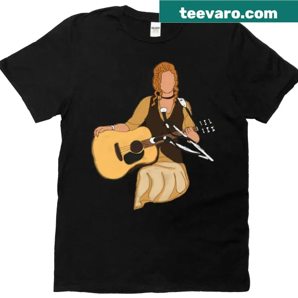 Oversized T-shirt featuring a whimsical design of Phoebe Buffay.