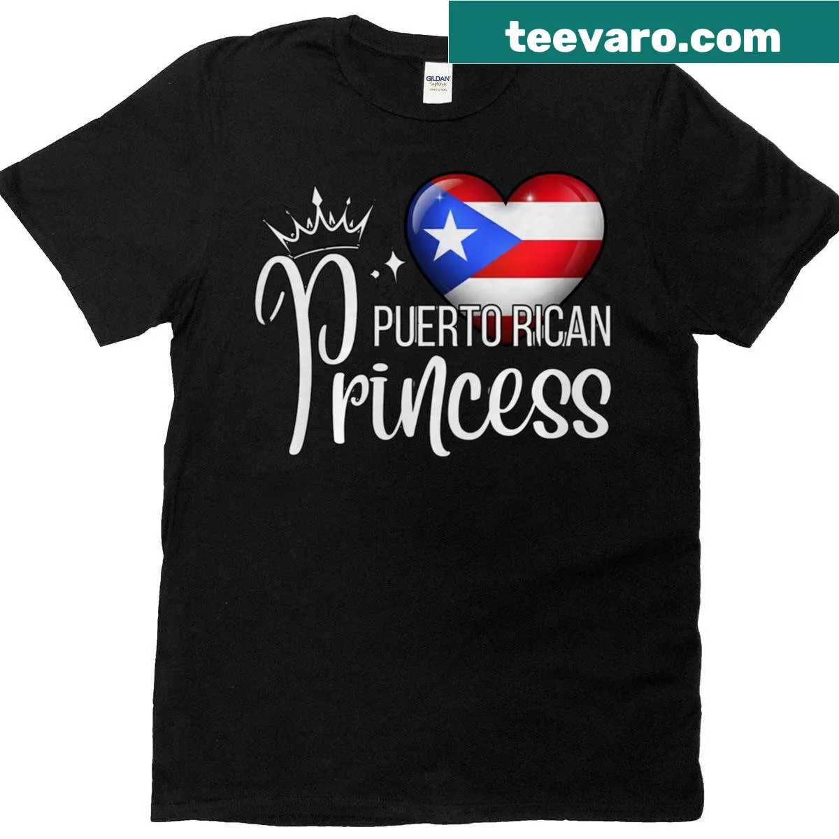Heart-shaped Puerto Rican flag illustration on a pride t-shirt — on a men's t-shirt