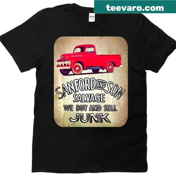 T-shirt featuring an illustration of a nostalgic red truck