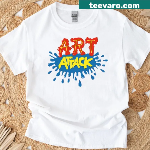 Bold retro-inspired art graphic on t-shirt