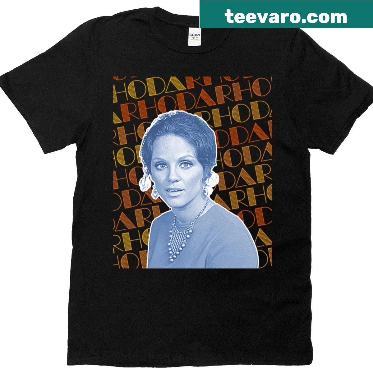 Nostalgic t-shirt with fanart from the 70s TV sitcom Rhoda — on a men's t-shirt