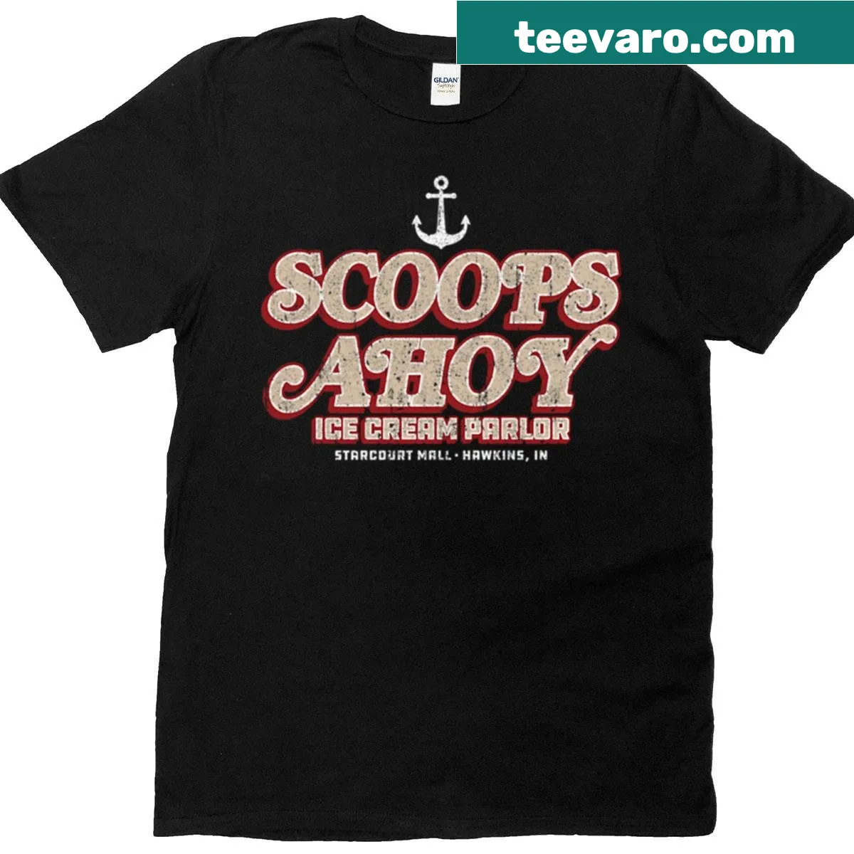 Playful t-shirt featuring an ice cream theme in fun typography — on a men's t-shirt