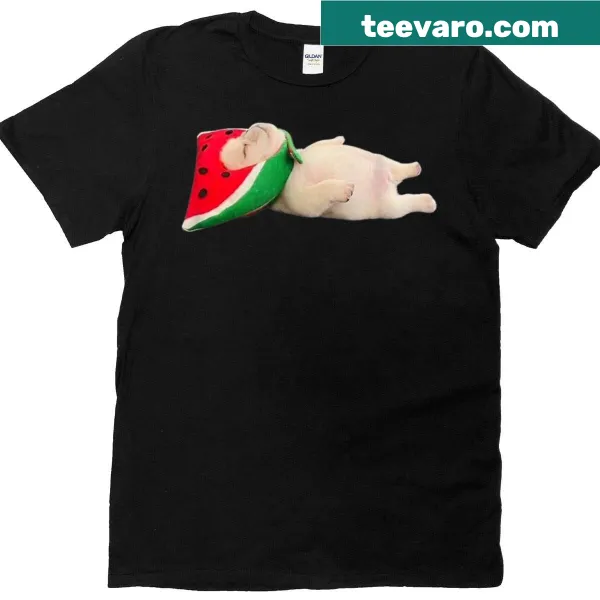 Cute dog meme t-shirt with Pibble illustration and 'Wash My Belly' text